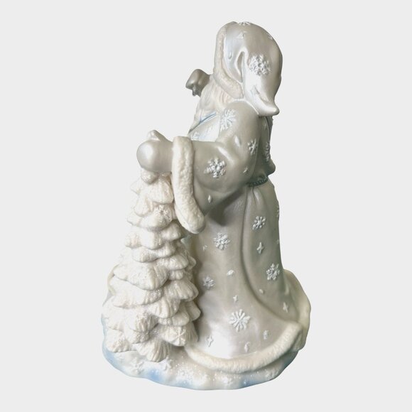 Partylite Spirit of the Season Santa Christmas Tree White Silver Candle Holder - Picture 5 of 14